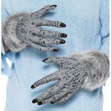 Weerwolf handen | Handschoenen van PVC met wolvenvacht.